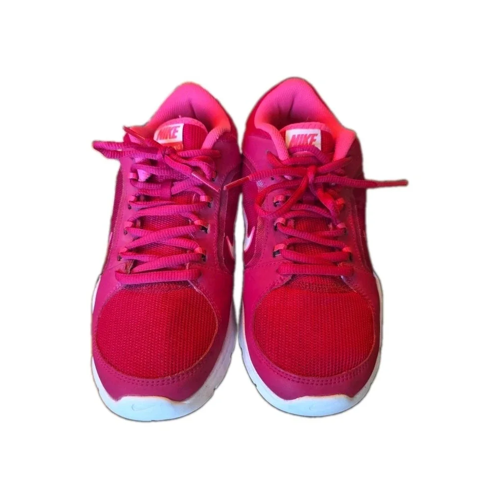 VGC! Nike Flex Trainer 4 643083-603 Womens Size 8 Training Shoes Pink White